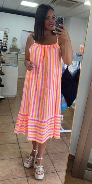 Vestido Rayas Fluor