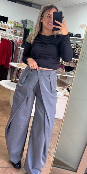 Pantalon Gris Doble