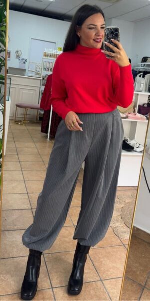 Pantalón Rayas Gris