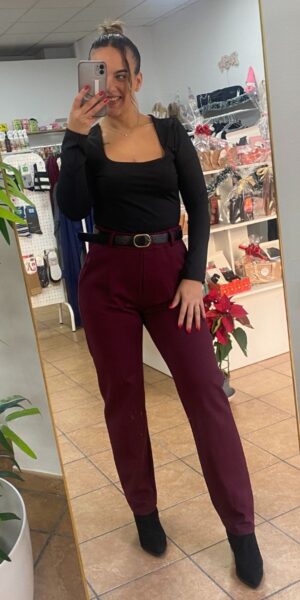 Pantalon Granate Con Cinturon