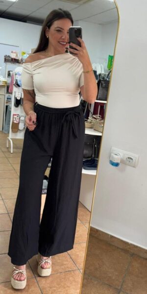 pantalon fluido noir