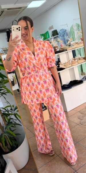Traje Estampado Naranja