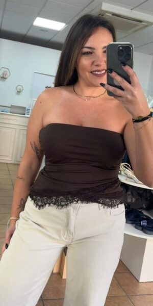 Top Chocolate Encaje