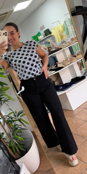 Camiseta Hombreras Lunares