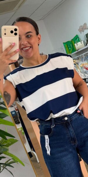 Camiseta Hombreras Marina