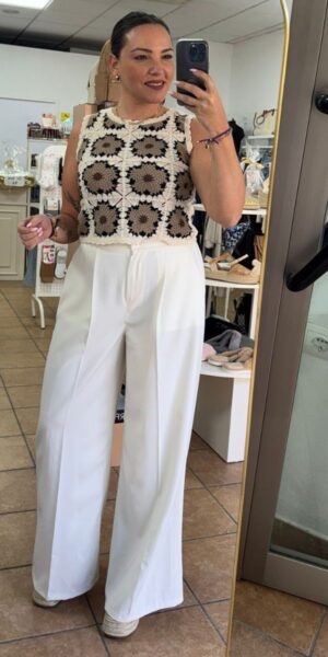 Chaleco Croche Flores