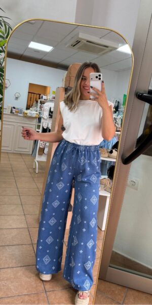 Pantalon V Estampado