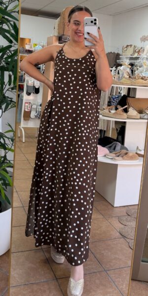 Vestido Lunares Chocolate