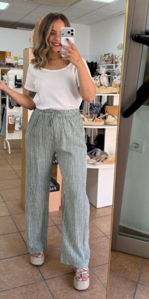 Pantalon Rayas Kaki