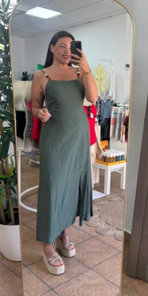 Vestido Kaki Madera