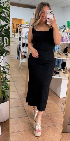 Vestido Rugoso Noir