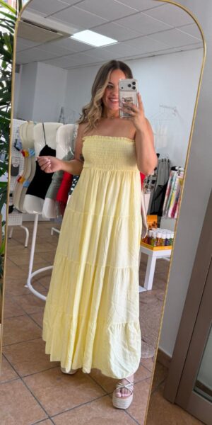 Vestido Amarillo Fluido