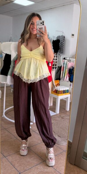Blusa Encaje Amarilla