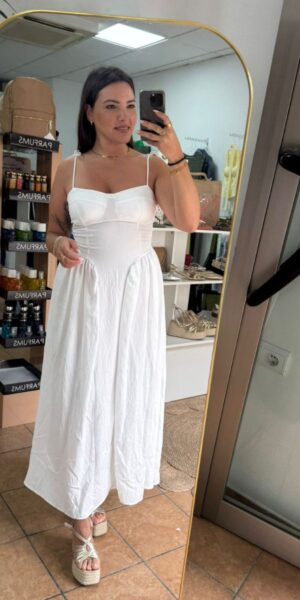 Vestido Blanco Fluido