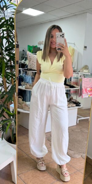 Pantalón Globo Blanco
