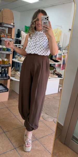 Blusa Topos Marron