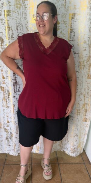 Camiseta Granate Curvy