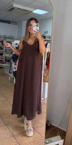 Vestido Lencero Chocolate