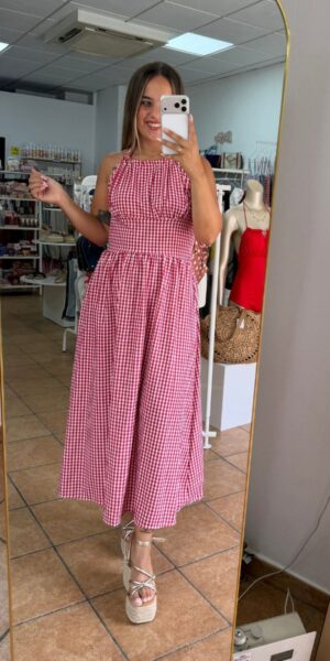 Vestido Frambuesa Vichy