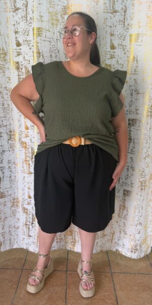 Camiseta Kaki Curvy