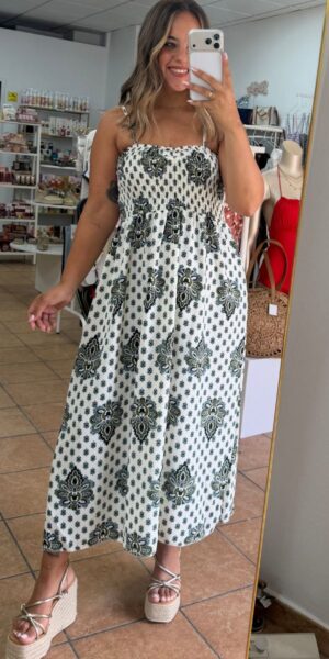 Vestido Estampado Verde