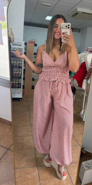 Conjunto Vichy teja