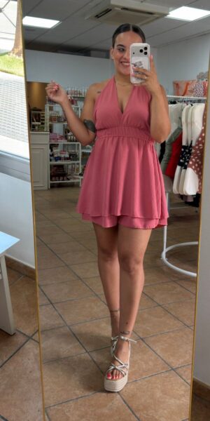 Mono Vestido Rosa