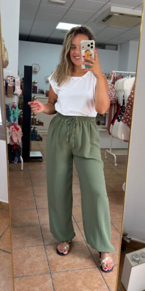 pantalón globo kaki