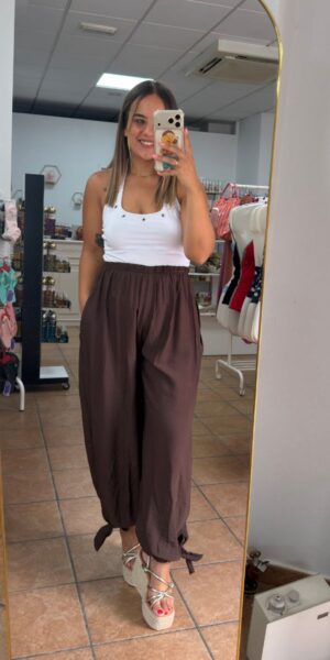 Pantalón Chocolate Lazos