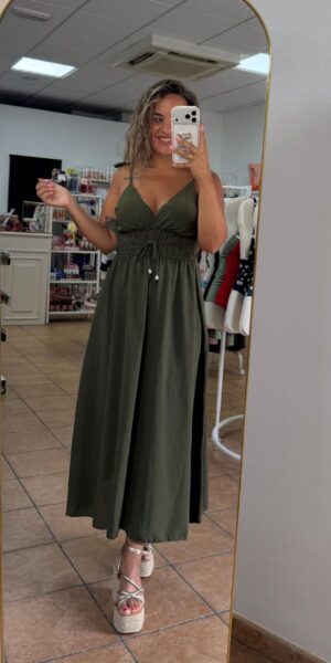 Vestido Cascos Kaki