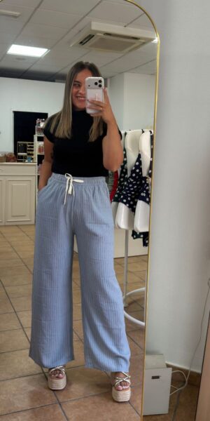 Pantalón Rayas Azul