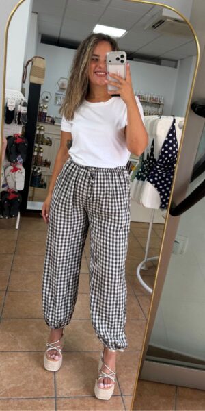 Pantalón Vichy globo