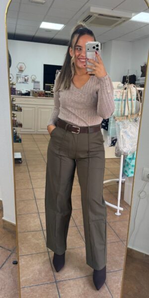 Pantalón Cinturón Kaki