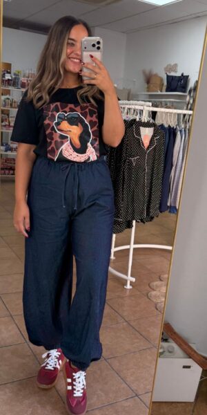 Pantalon Globo Vaquero