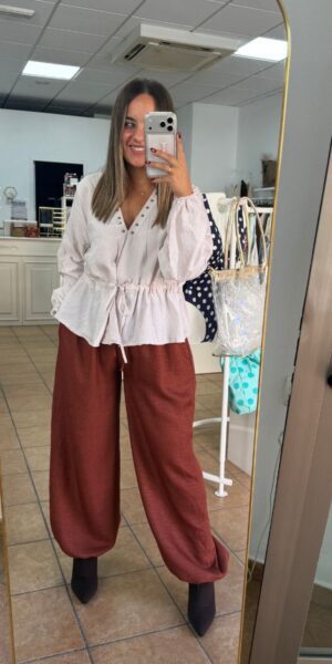 Pantalon Globo Teja