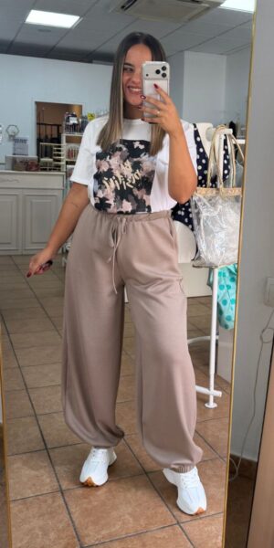 Pantalón Chandal Taupe