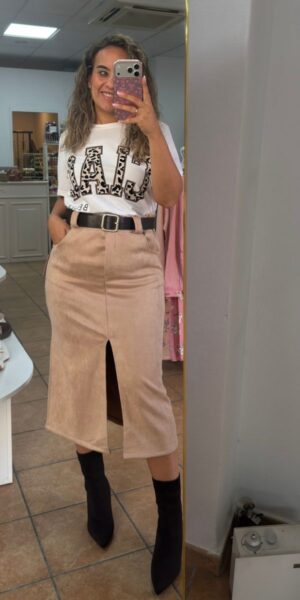 Falda Antelina Marron